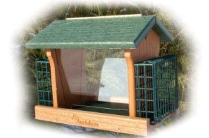 Going Green Premier Recycled Plastic Bird Feeder with suet cages