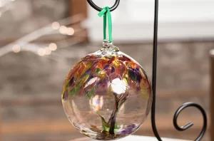 Kitras Hand blown glass ball - Tree of Life, Celebration