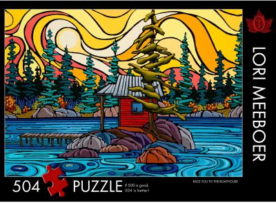 504 pc Puzzle - Race You To The Boathouse By Lori Meeboer