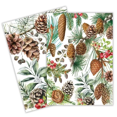 Michel Design - "White Spruce" Set of Two Tea Towels