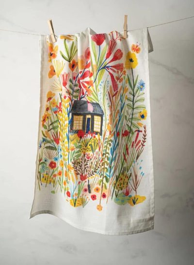 Carolyn Gavin Tea Towel - Black Cottage