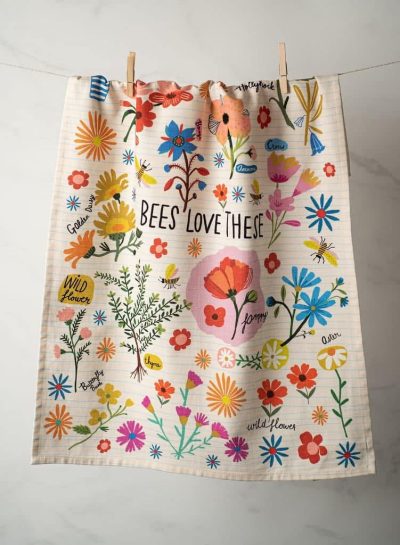 Carolyn Gavin Tea Towel - Bees Love These