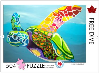 504 pc Puzzle - Free Dive By Andrea Macleod