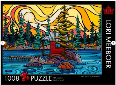 1008 pc Puzzle - Race You To The Boathouse By Lori Meeboer