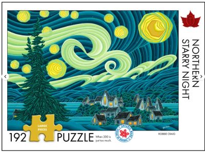 192 pc Puzzle - Northern Starry Night By Robbie Craig