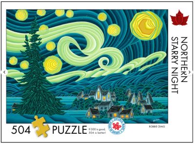 504 pc Puzzle - Northern Starry Night By Robbie Craig